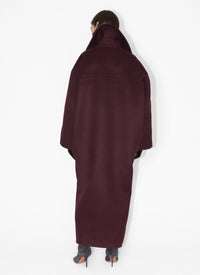Manteau long en cachemire et laine - Noir Alaïa