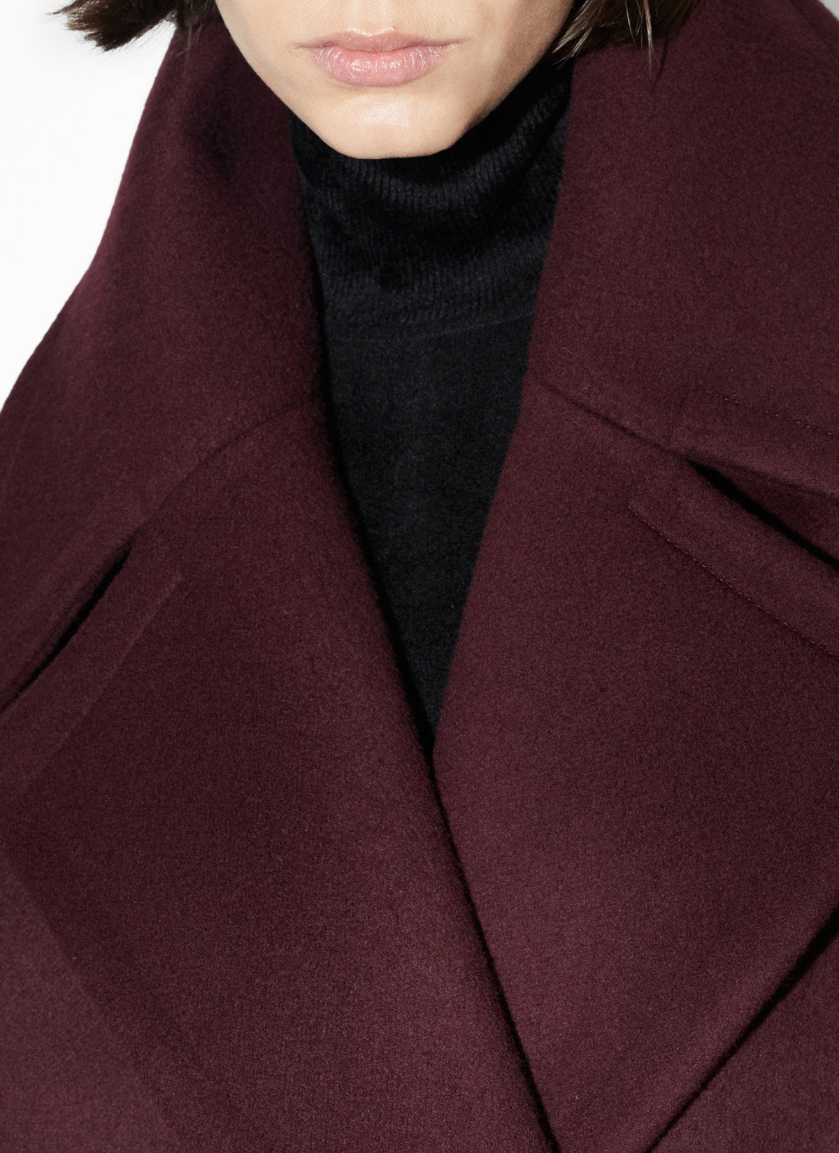 Manteau long en cachemire et laine - Noir Alaïa