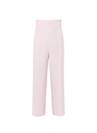 Straight-leg silk blend trousers - Pink