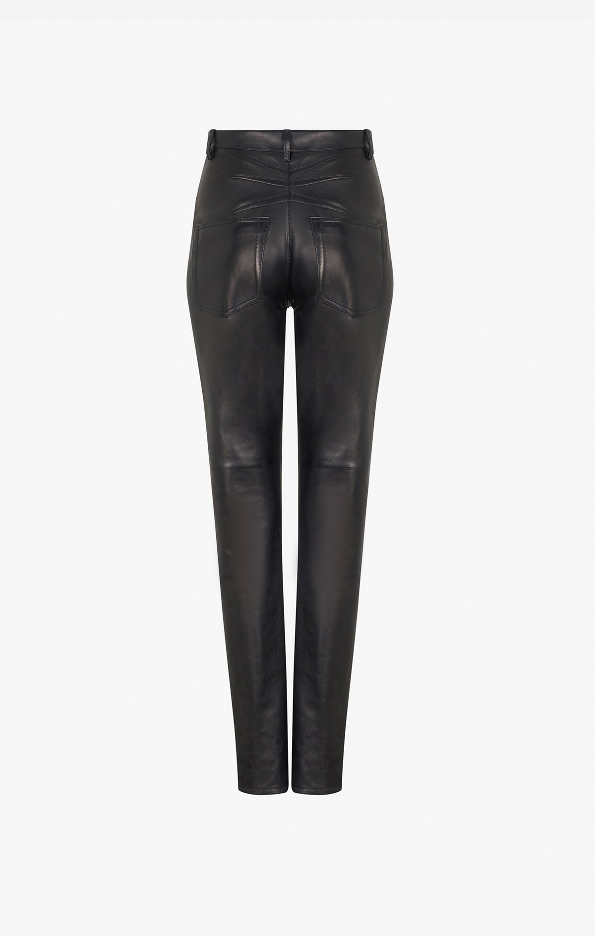 Leather high waist trousers - Black Alaïa