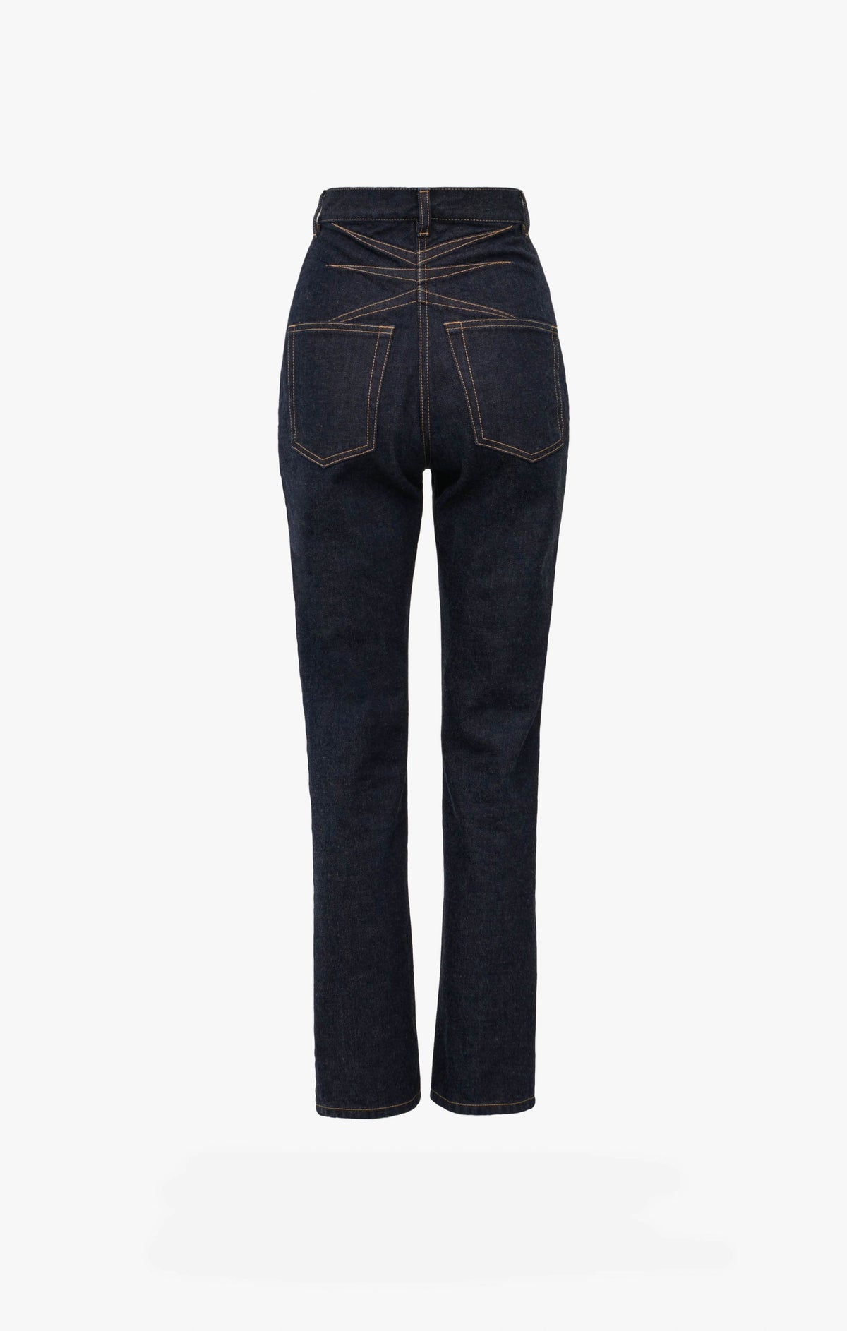 High Waisted Pants - Denim Blue