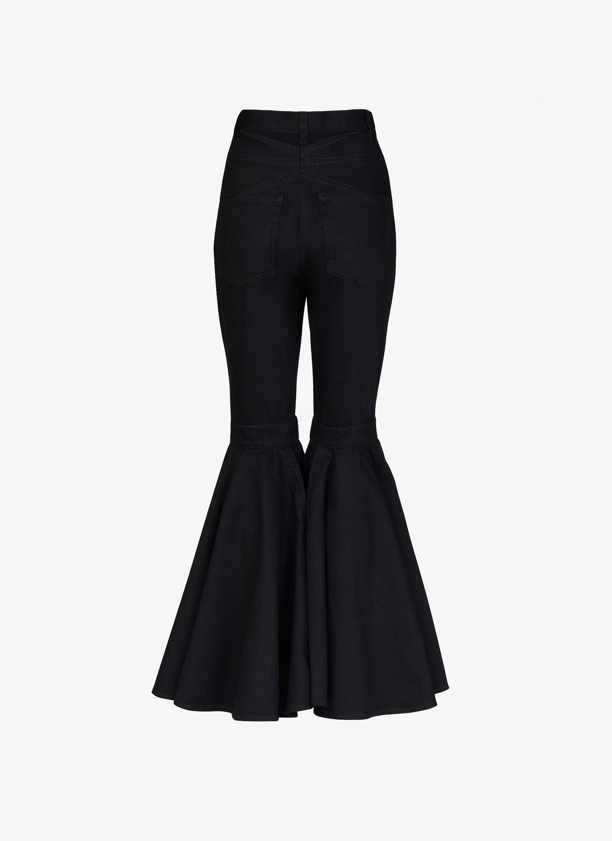 Ruffled leg jeans - Black Alaïa