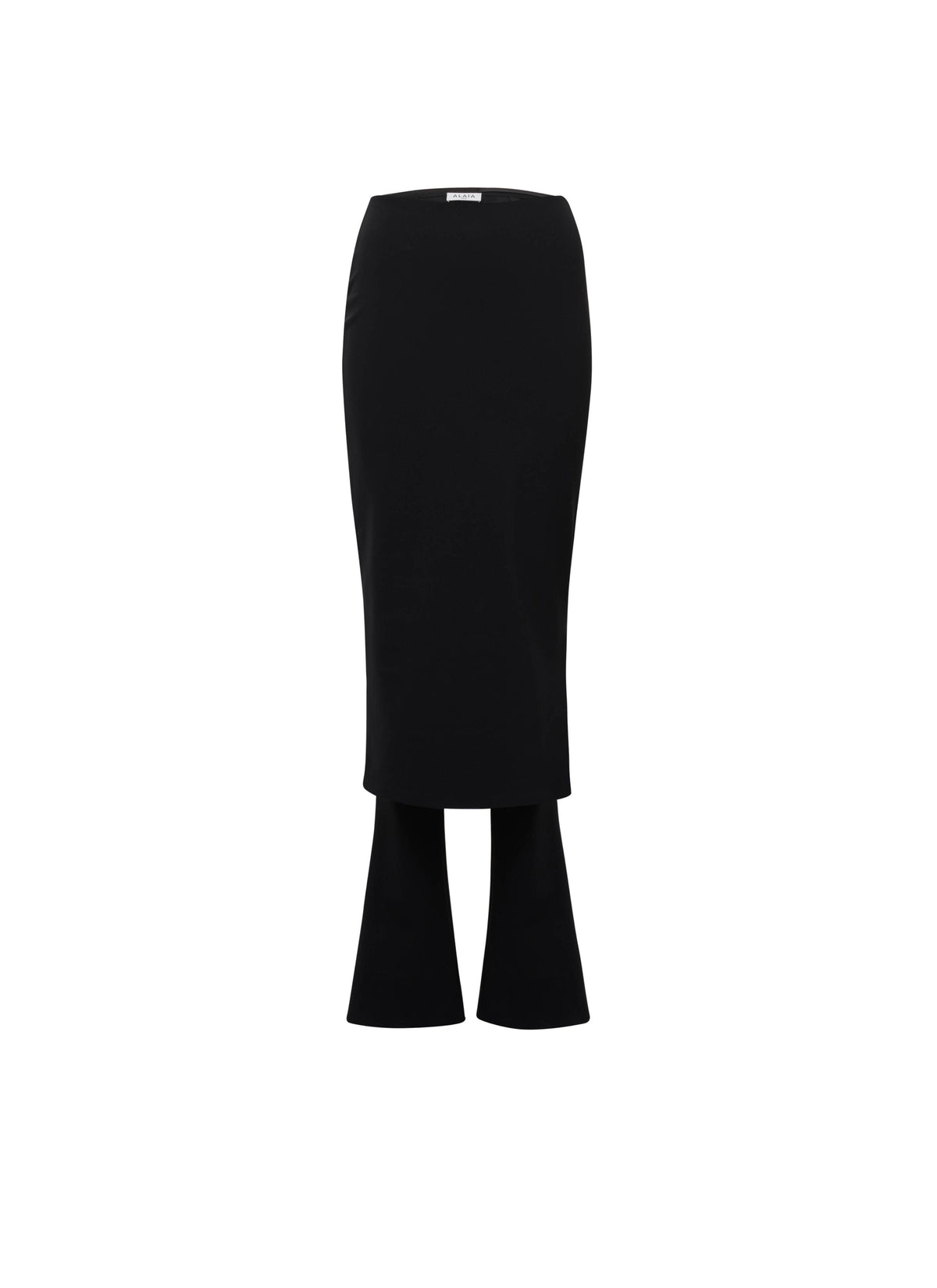 Jupe-pantalon en toile stretch double - Noir Alaïa