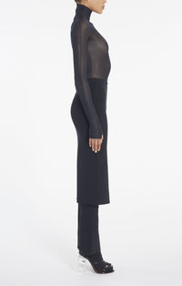 Jupe-pantalon en toile stretch double - Noir Alaïa