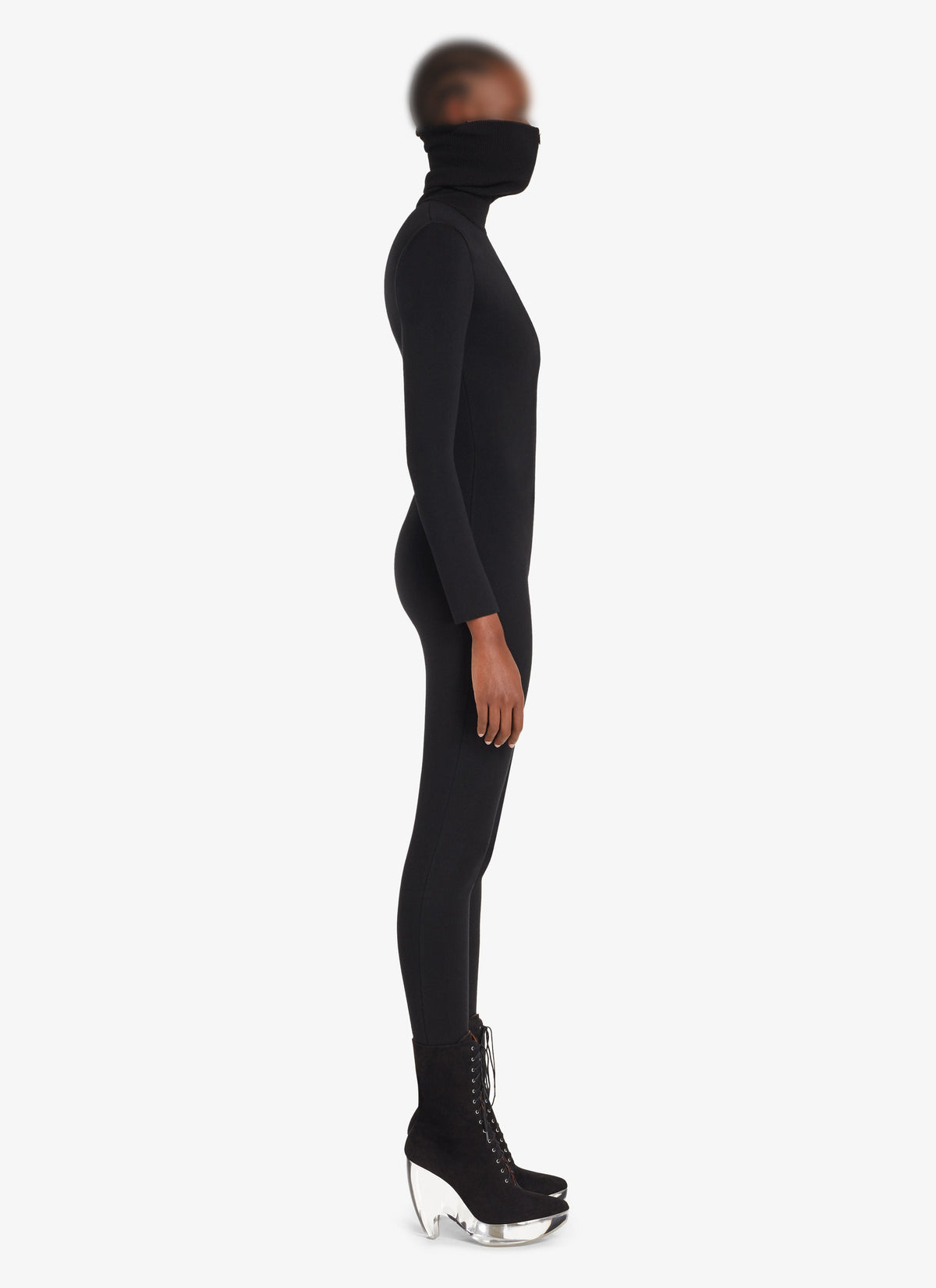 Minimalist wool jumpsuit - Black Alaïa