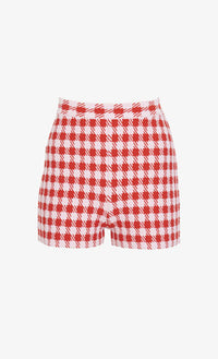 Gingham Shorts - Red & Pink