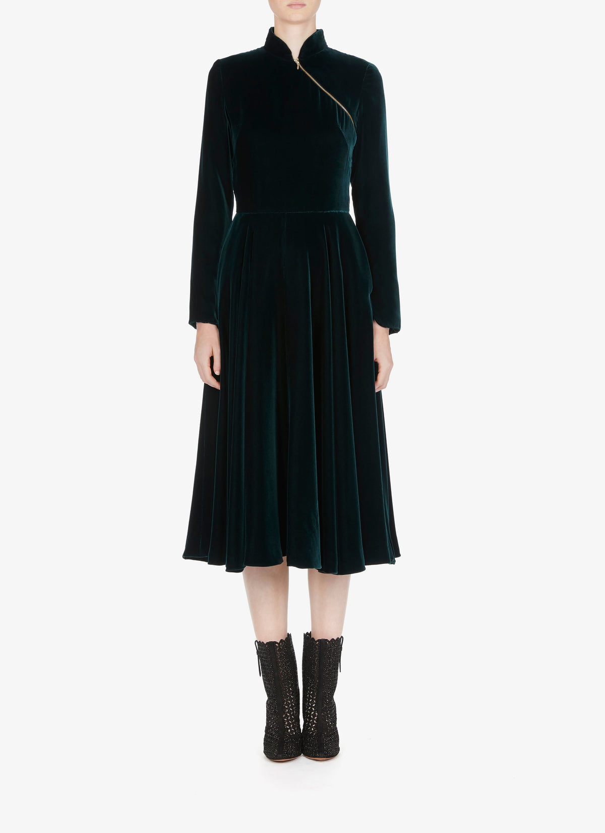 Velvet flowing maxi dress - Foret
