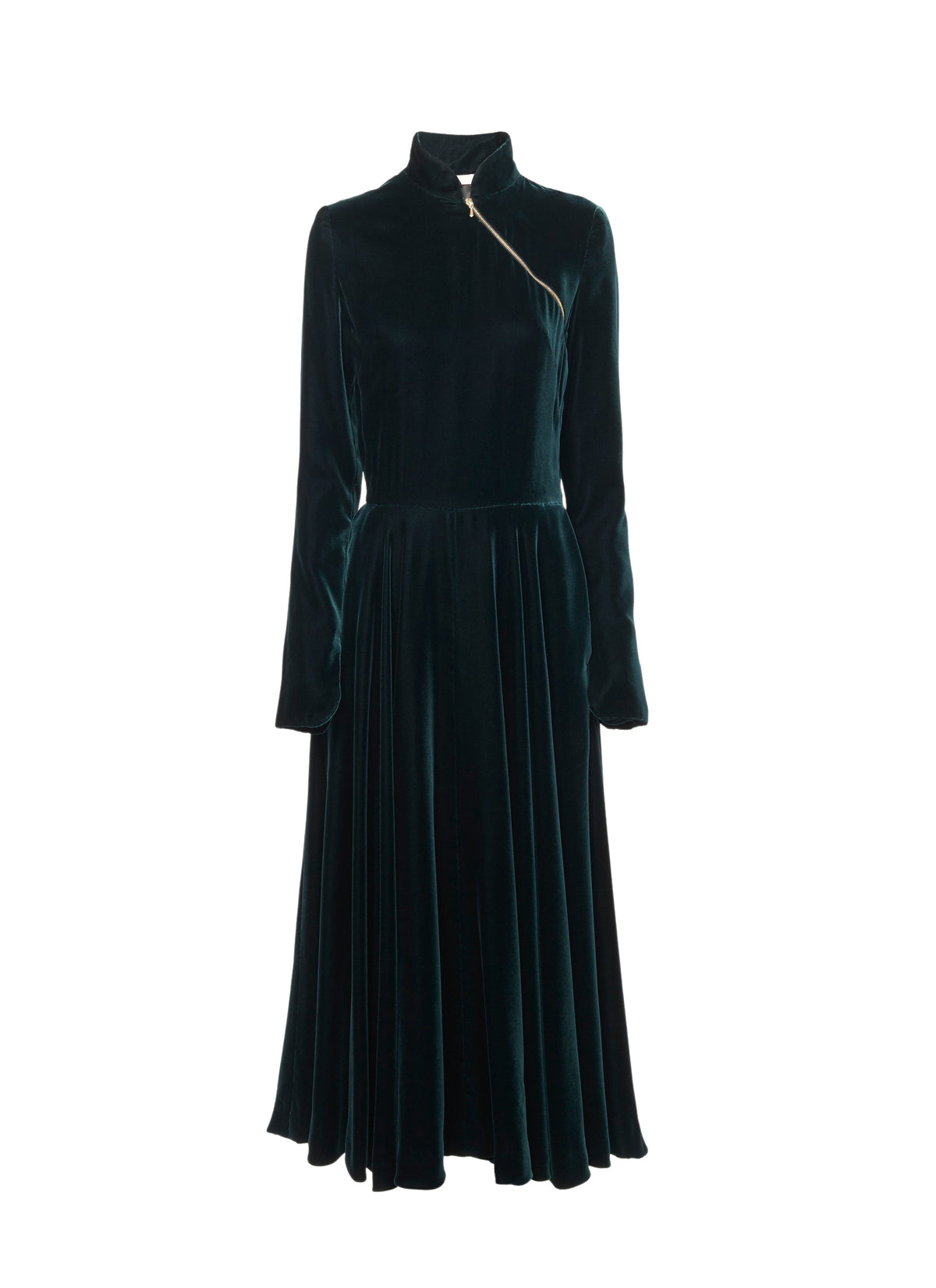 Velvet flowing maxi dress - Foret