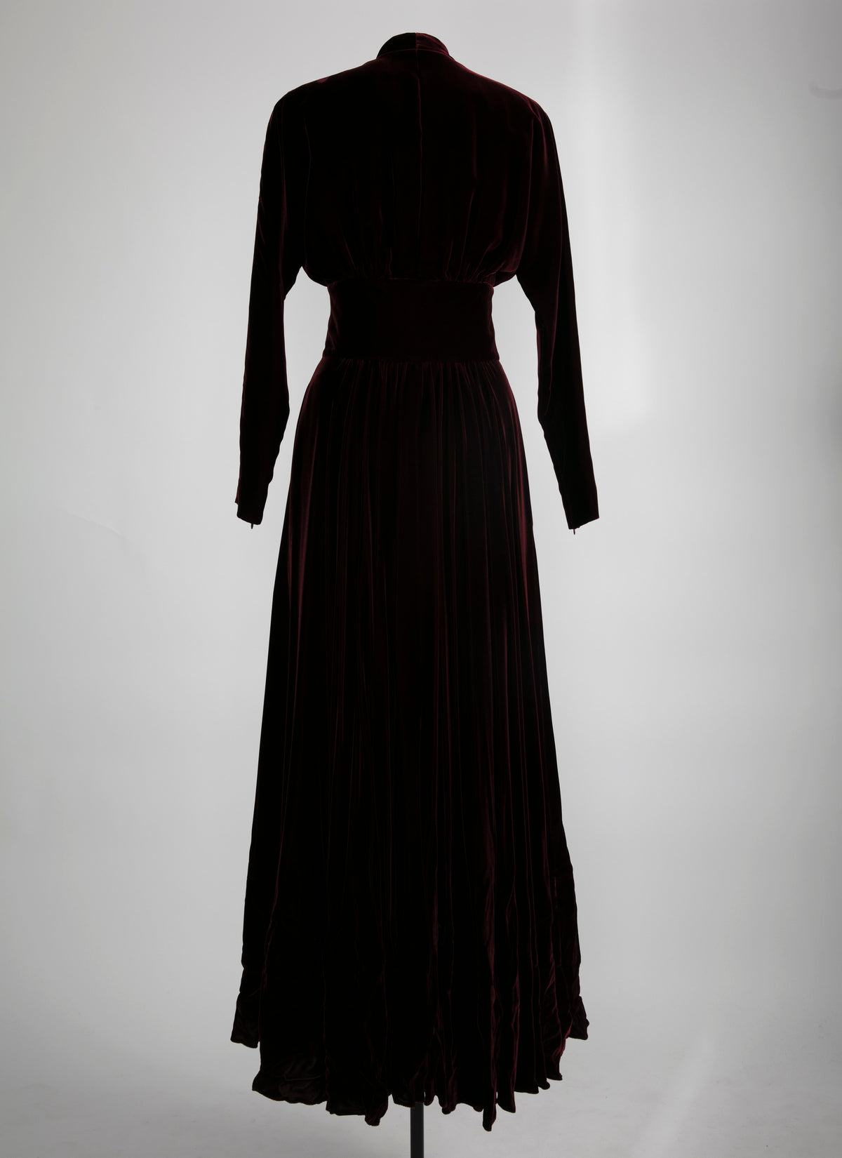 Light velvet maxi dress - Cherry