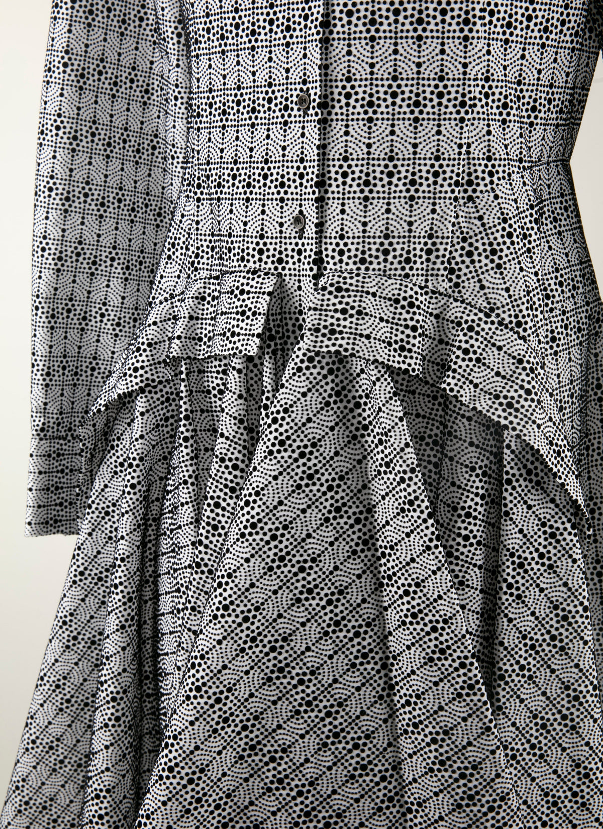 Robe chemise courte imprimée - Blanc & Noir