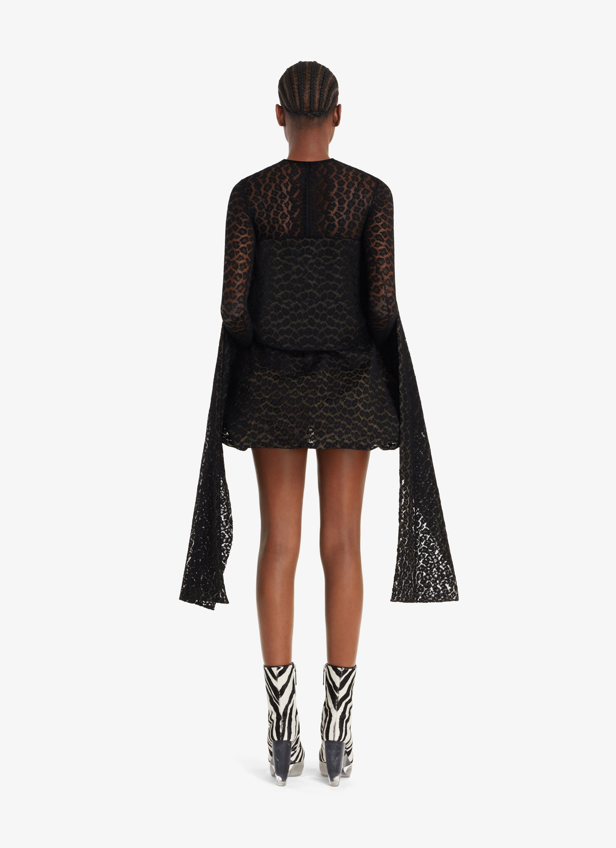 Lace wrap dress - Black Alaïa