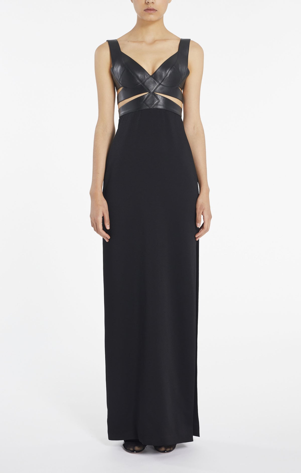 Robe fluide à soutien-gorge intégré - Noir Alaïa