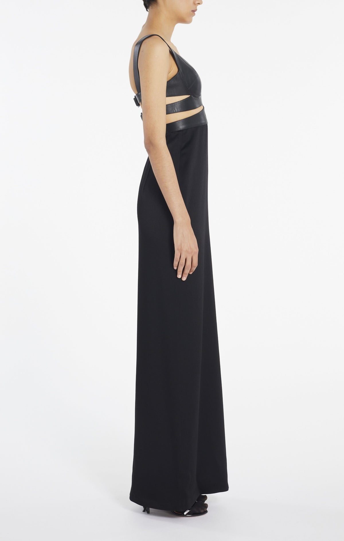Robe fluide à soutien-gorge intégré - Noir Alaïa
