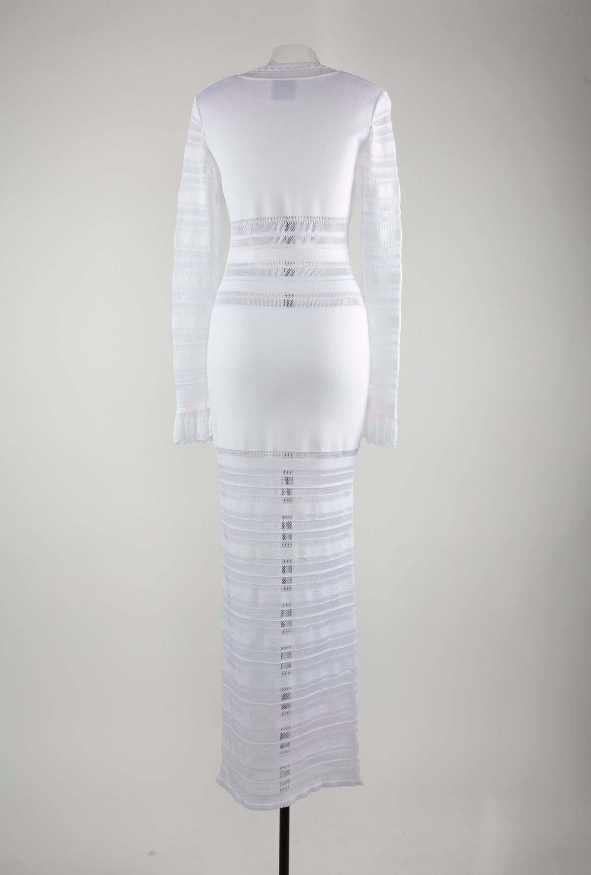 Long dress with long sleeves - White