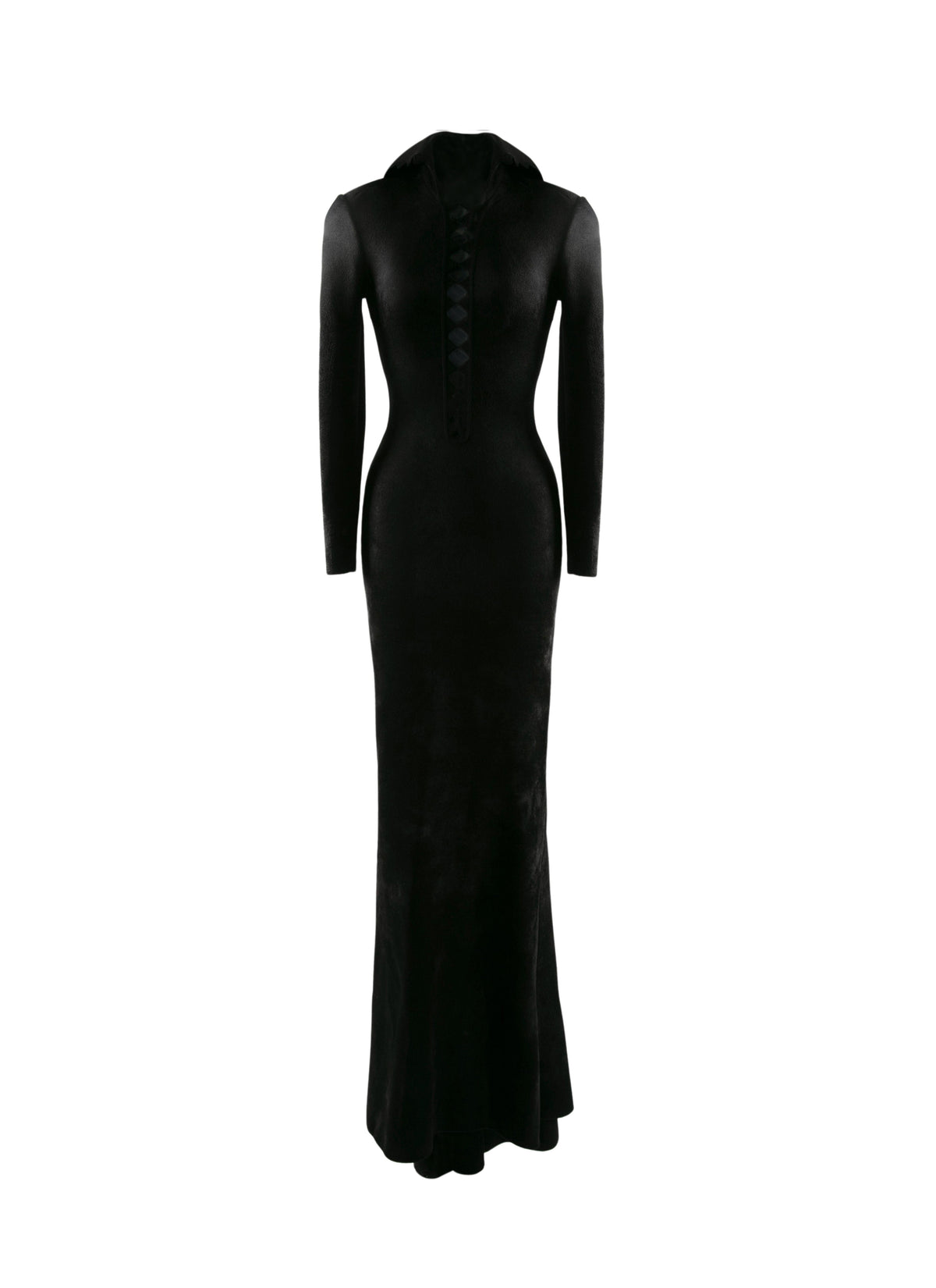 Hooded wrap dress - Alaia Black