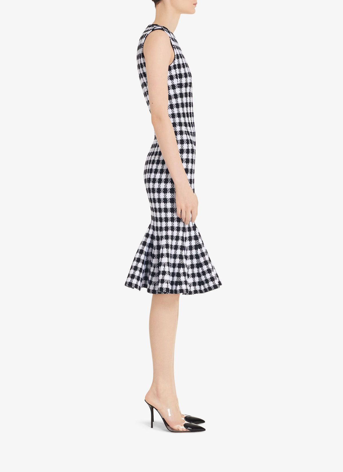 Robe fourreau à carreaux - Noir & Blanc