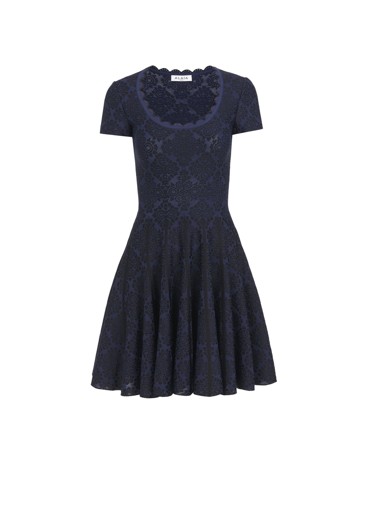 Lingerie Skater Dress - Navy & Black