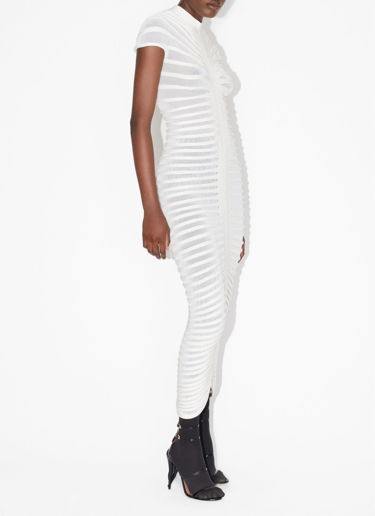 Robe longue en transparence - Blanc
