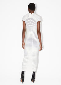 Robe longue en transparence - Blanc