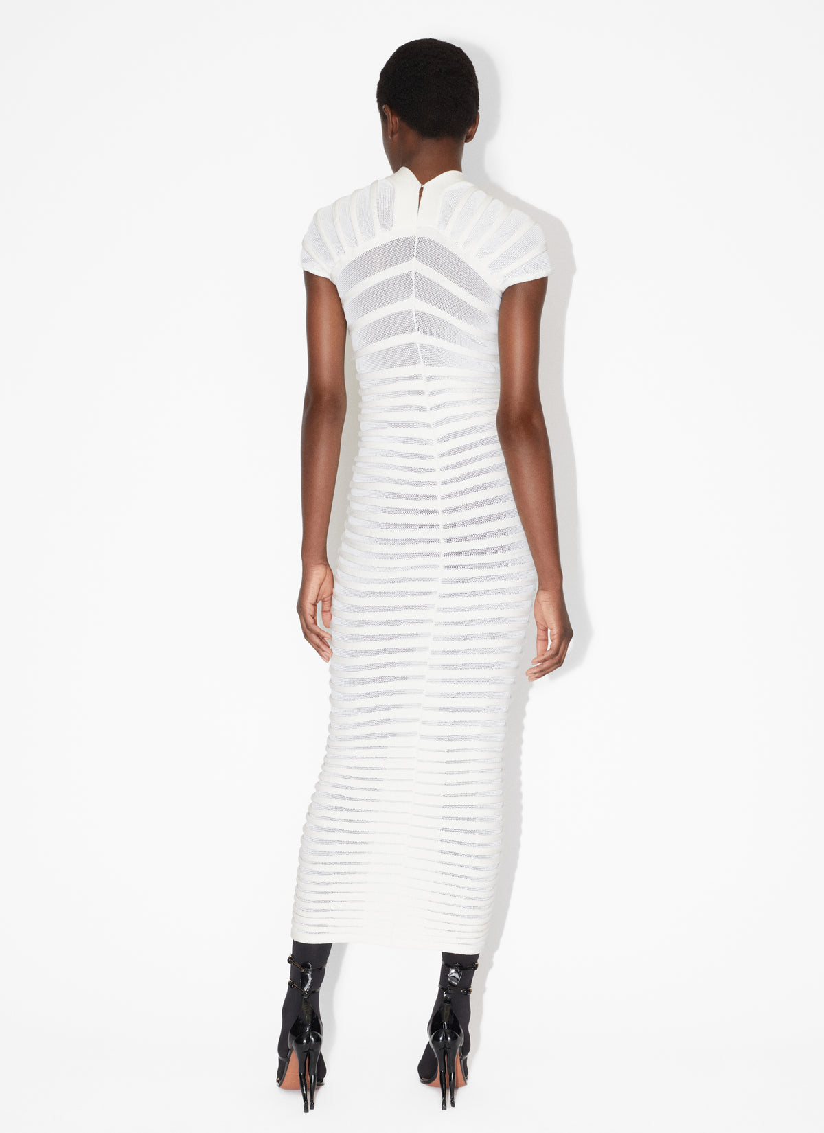 Robe longue en transparence - Blanc