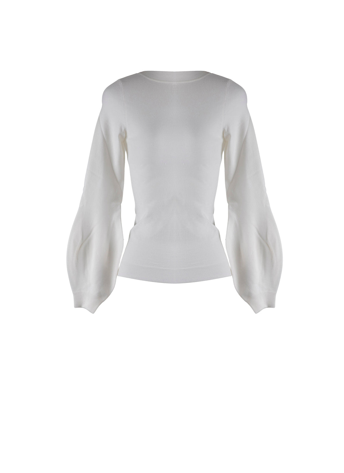 Romance wool long sleeve jumper - Mother of Pearl White