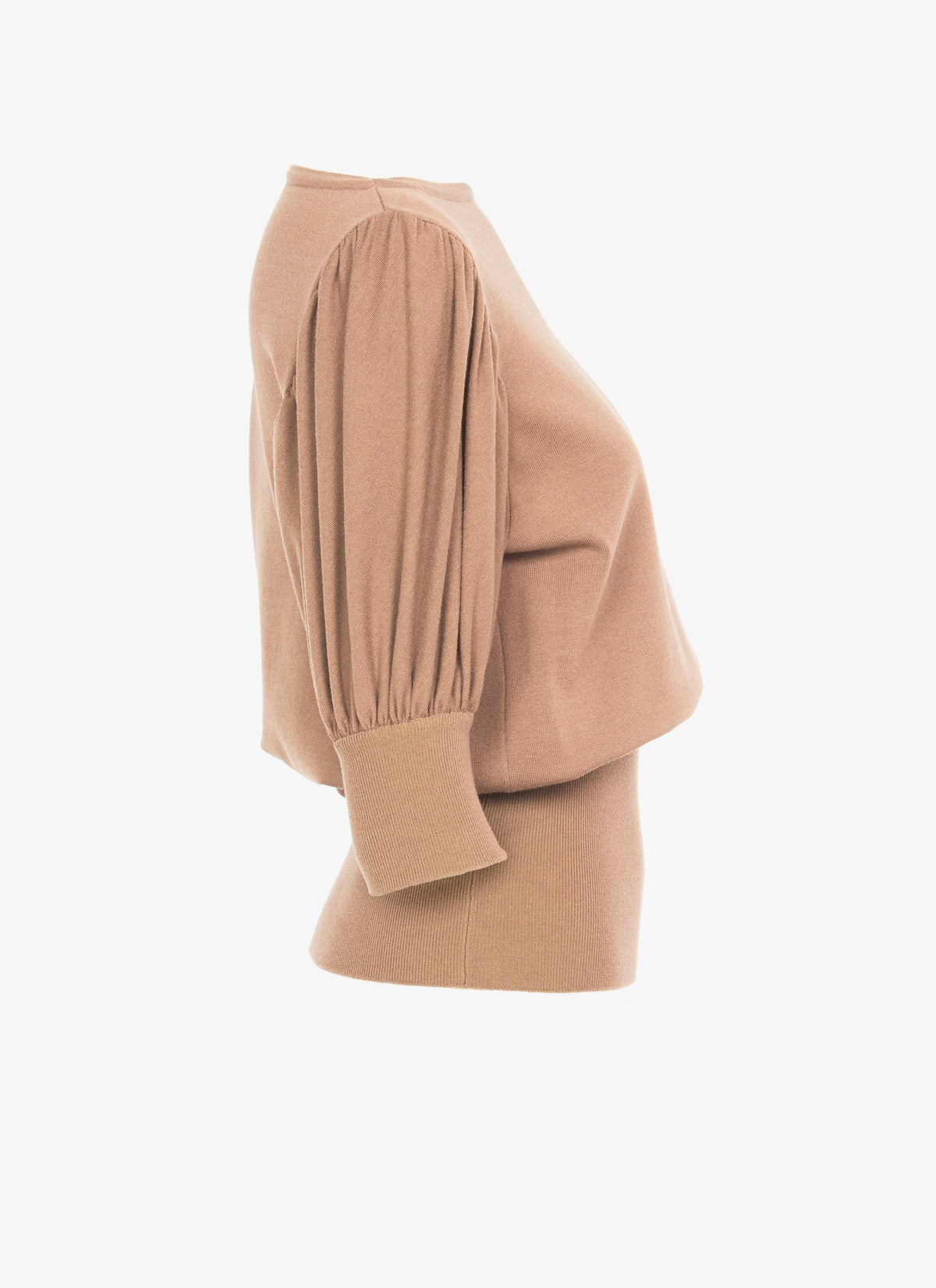 Wool short sleeves jumper - Powder
