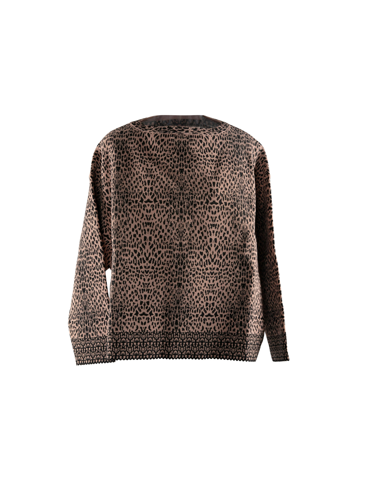 Animal print jumper - Flesh & Black