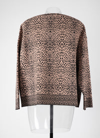 Animal print jumper - Flesh & Black
