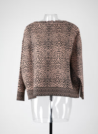 Animal print jumper - Flesh & Black
