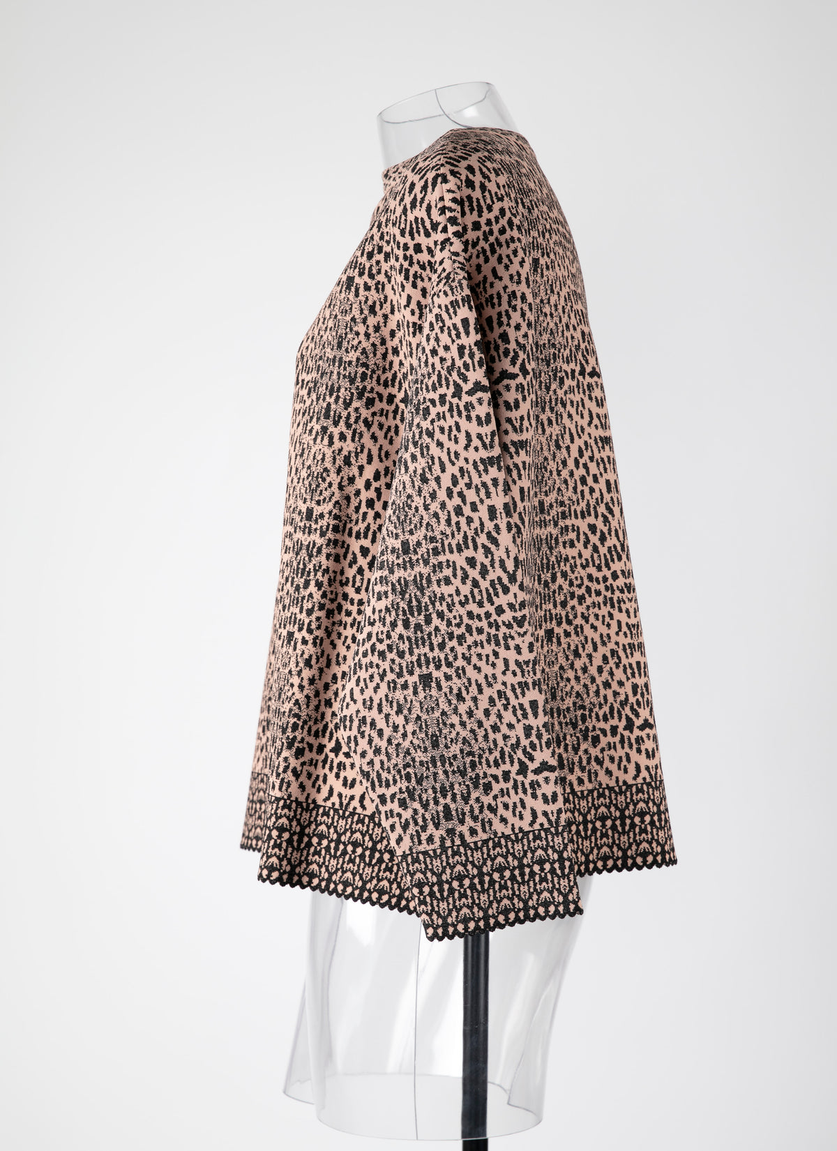 Animal print jumper - Flesh & Black