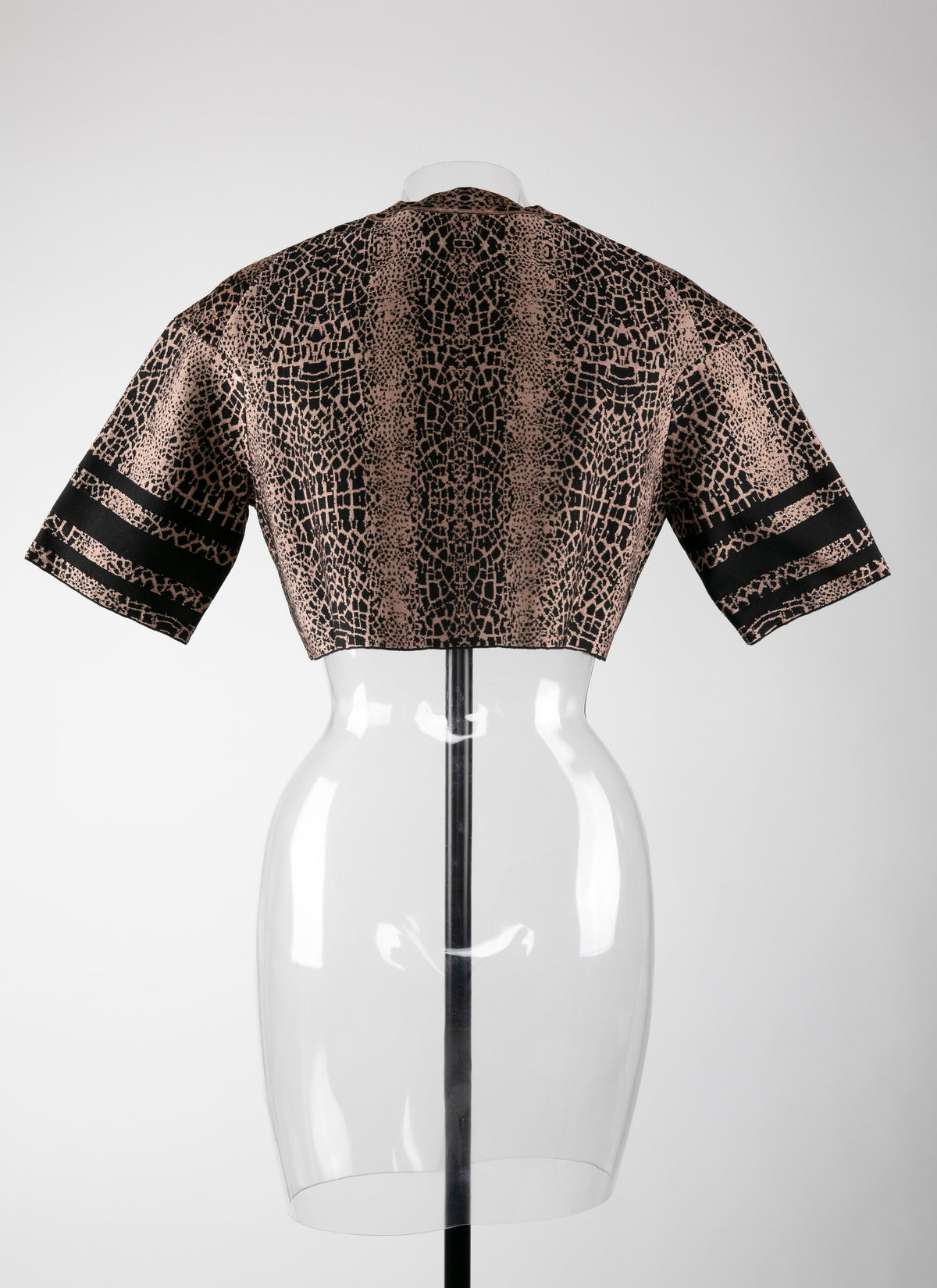 Animal jacquard knitted jumper - Black & Flesh