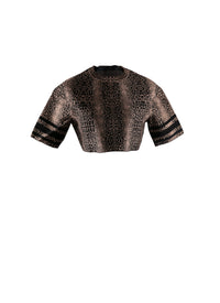Animal jacquard knitted jumper - Black & Flesh