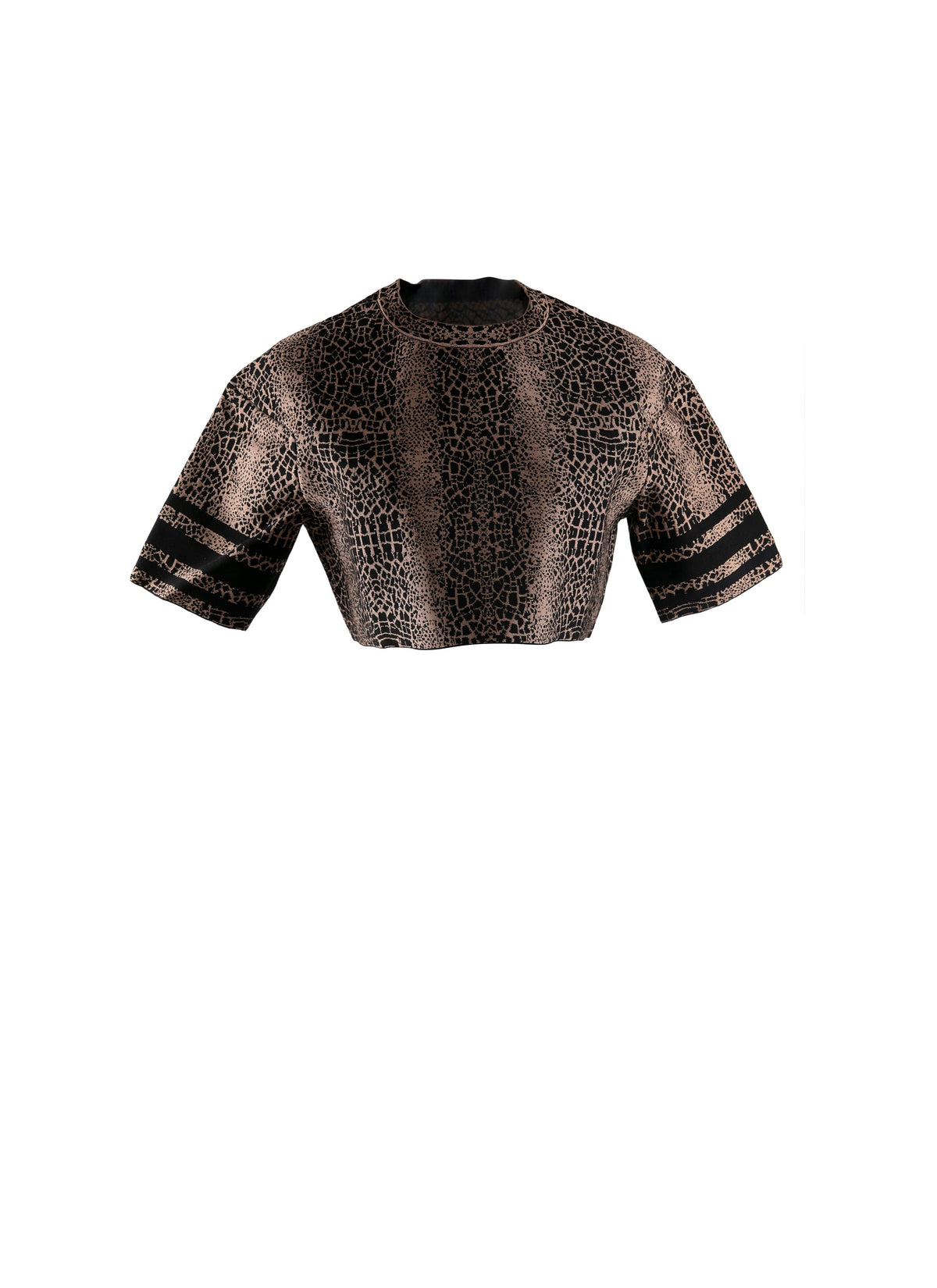 Animal jacquard knitted jumper - Black & Flesh