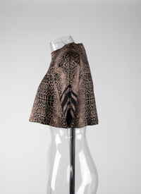 Animal jacquard knitted jumper - Black & Flesh