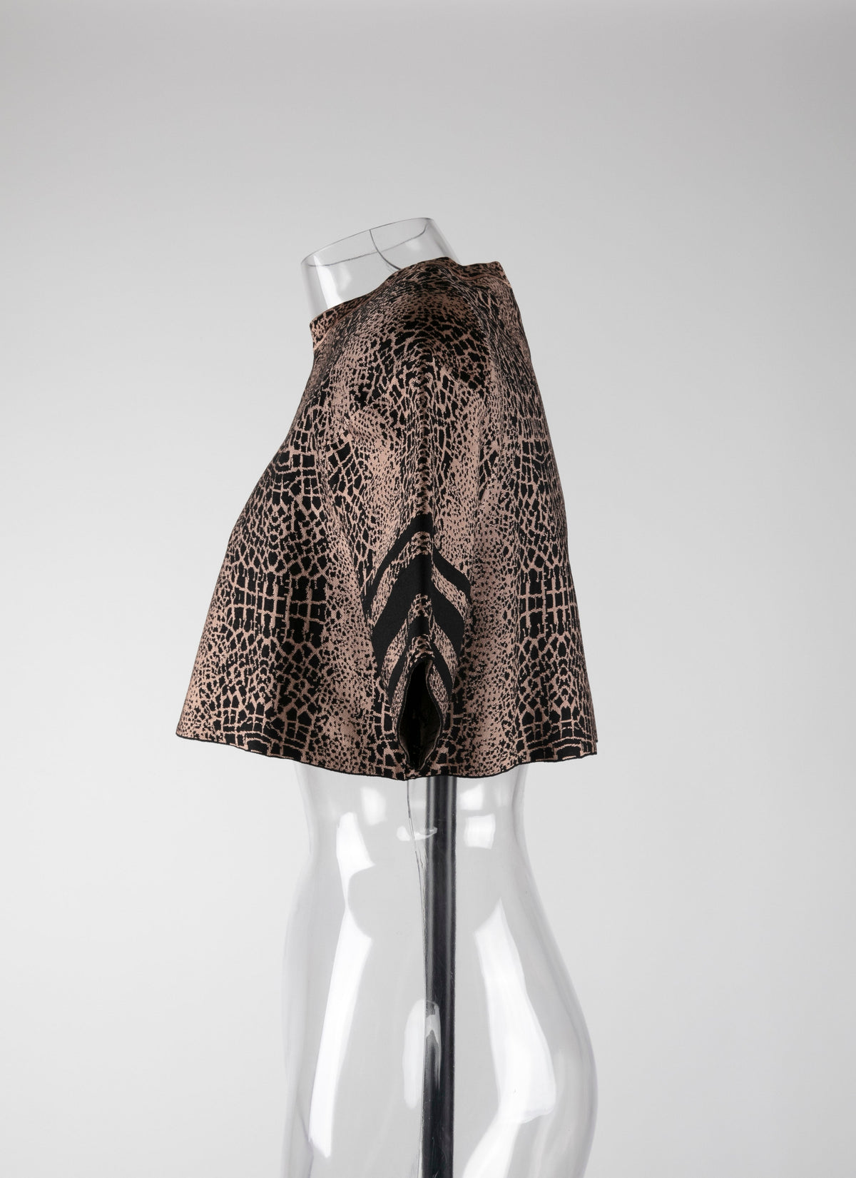 Animal jacquard knitted jumper - Black & Flesh