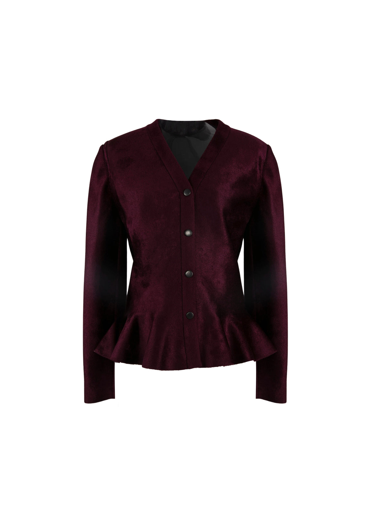 Wool velvet jacket - Garnet