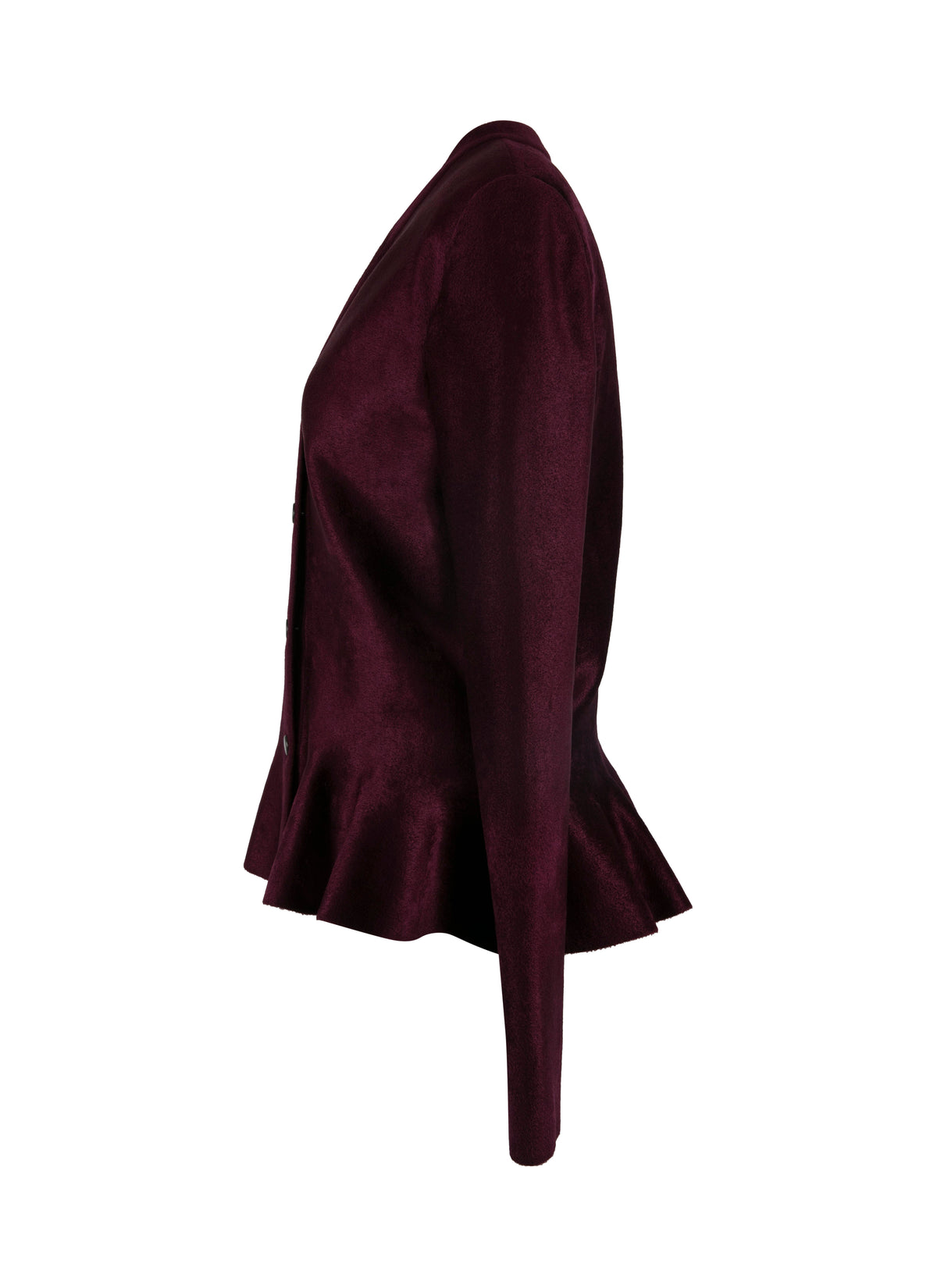 Wool velvet jacket - Garnet