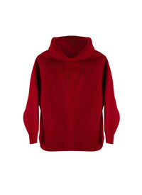 Long-sleeved wool jumper - Scarlet