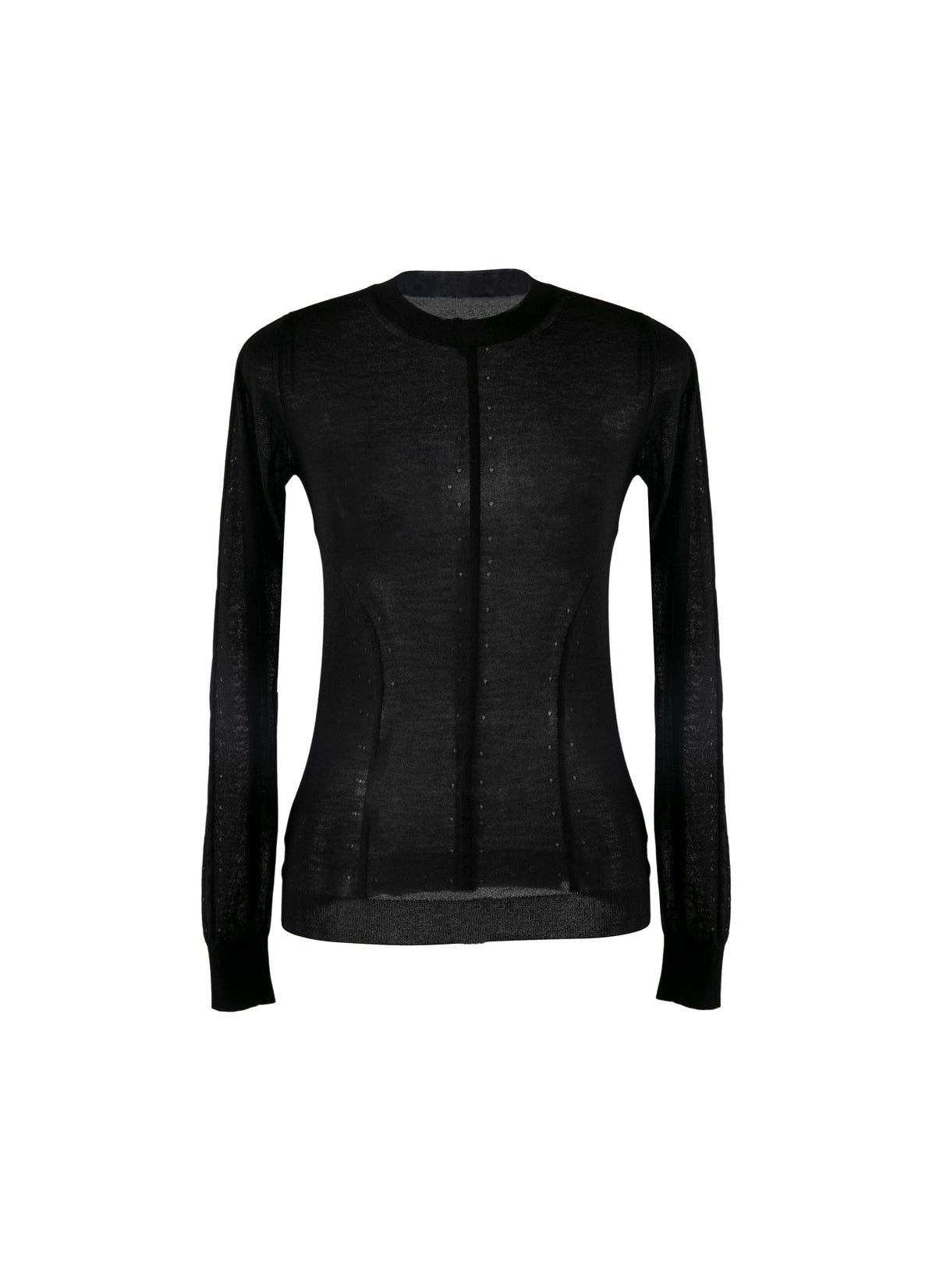 Cashmere long sleeve crew neck jumper - Black