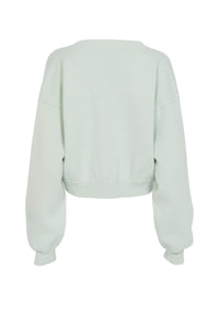 Cashmere cropped cardigan - Almond Green