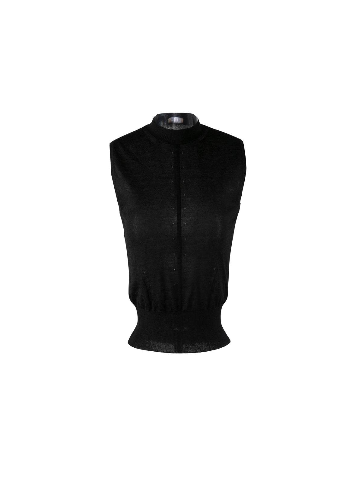Sleeveless cashmere jumper - Black