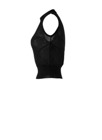Sleeveless cashmere jumper - Black