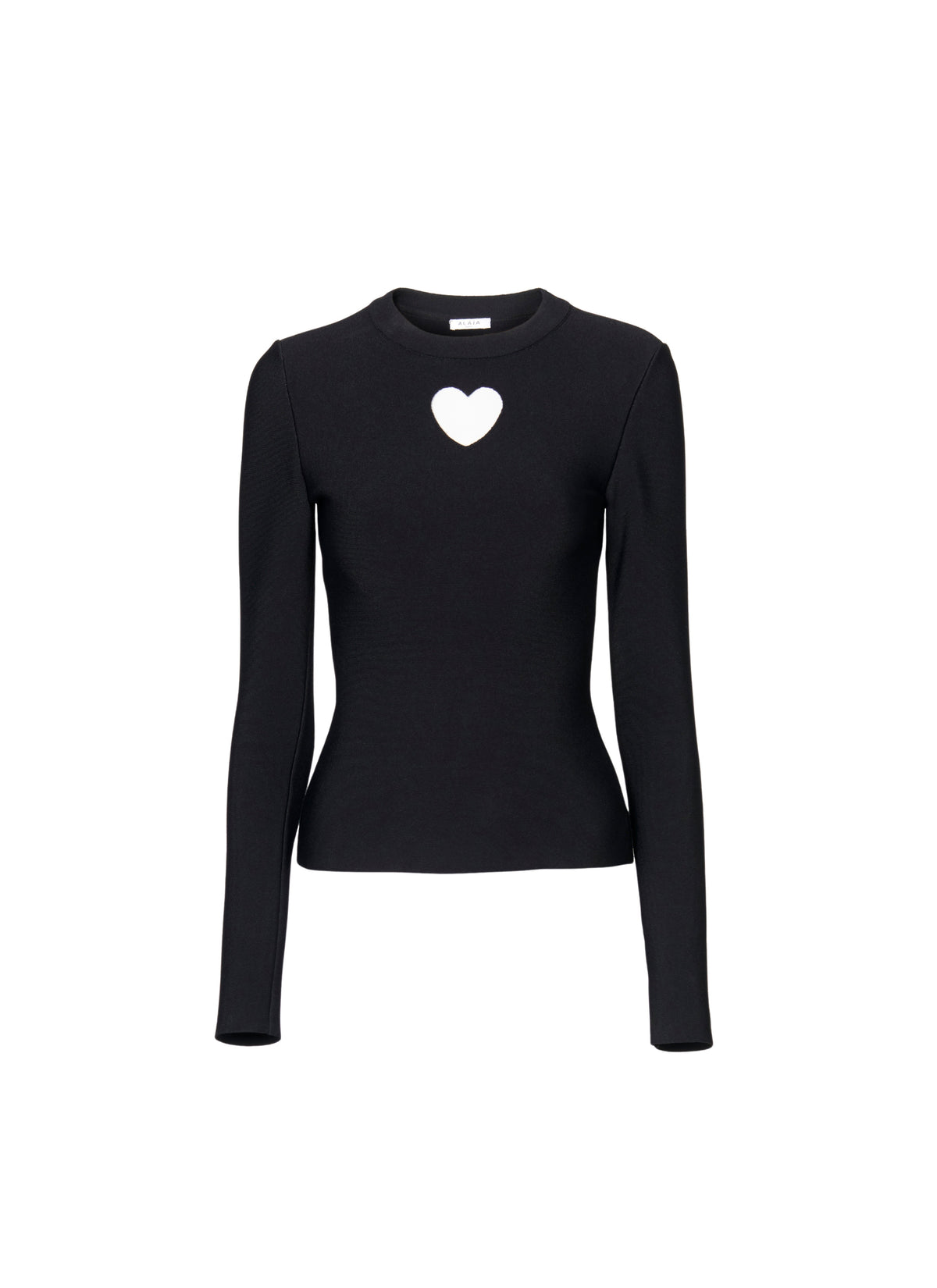 Long-sleeved v-neck jumper - Alaia Black