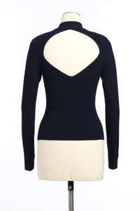 Long-sleeved halter jumper - Navy