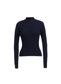 Long-sleeved halter jumper - Navy