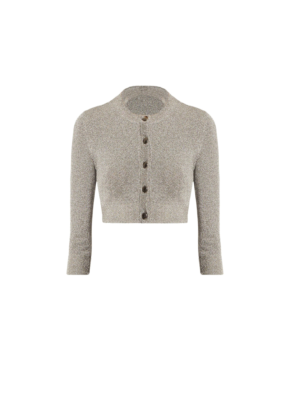 Short cardigan with 3/4 length sleeves - Silver