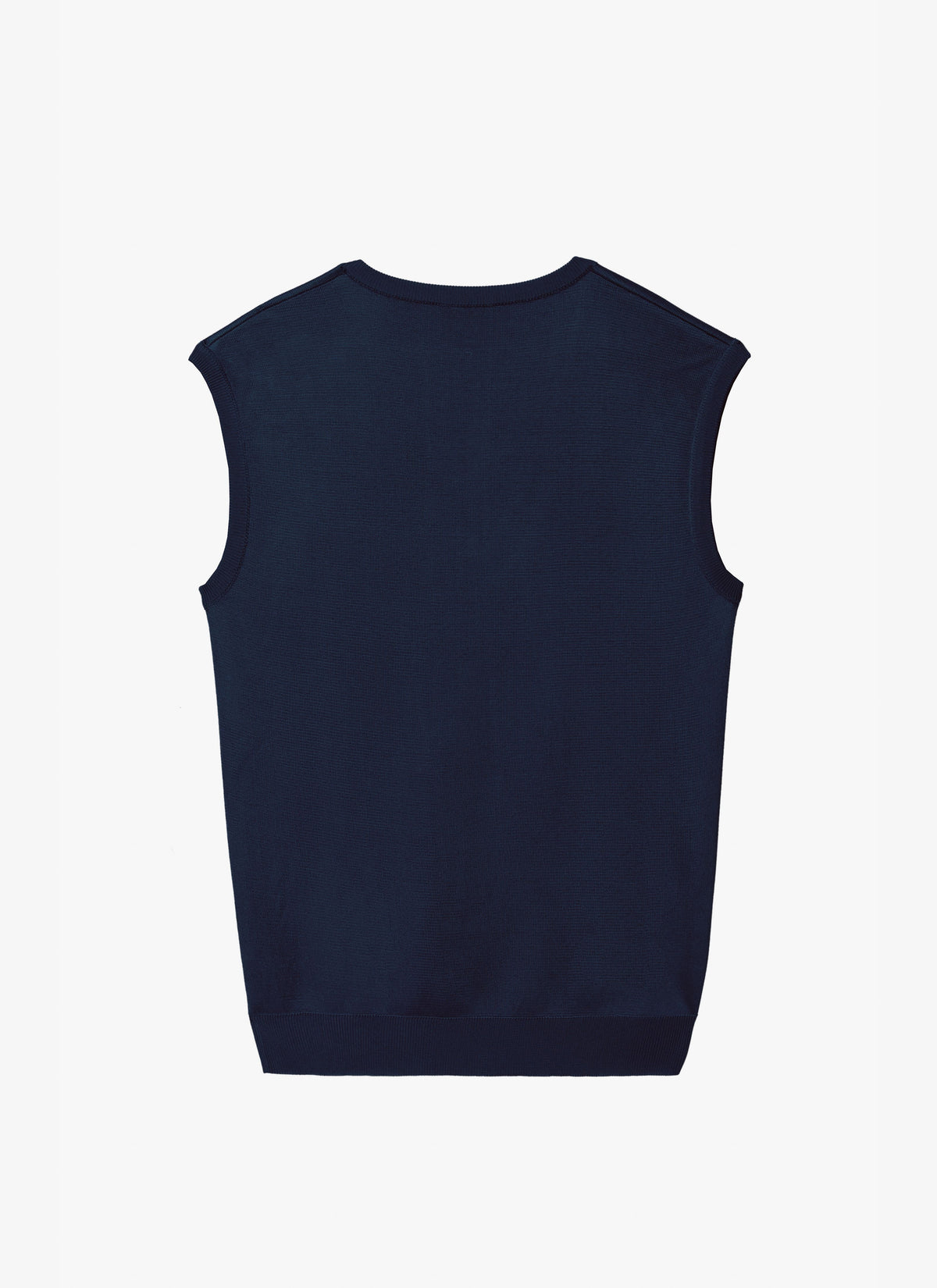 Pull col V sans manche - Marine