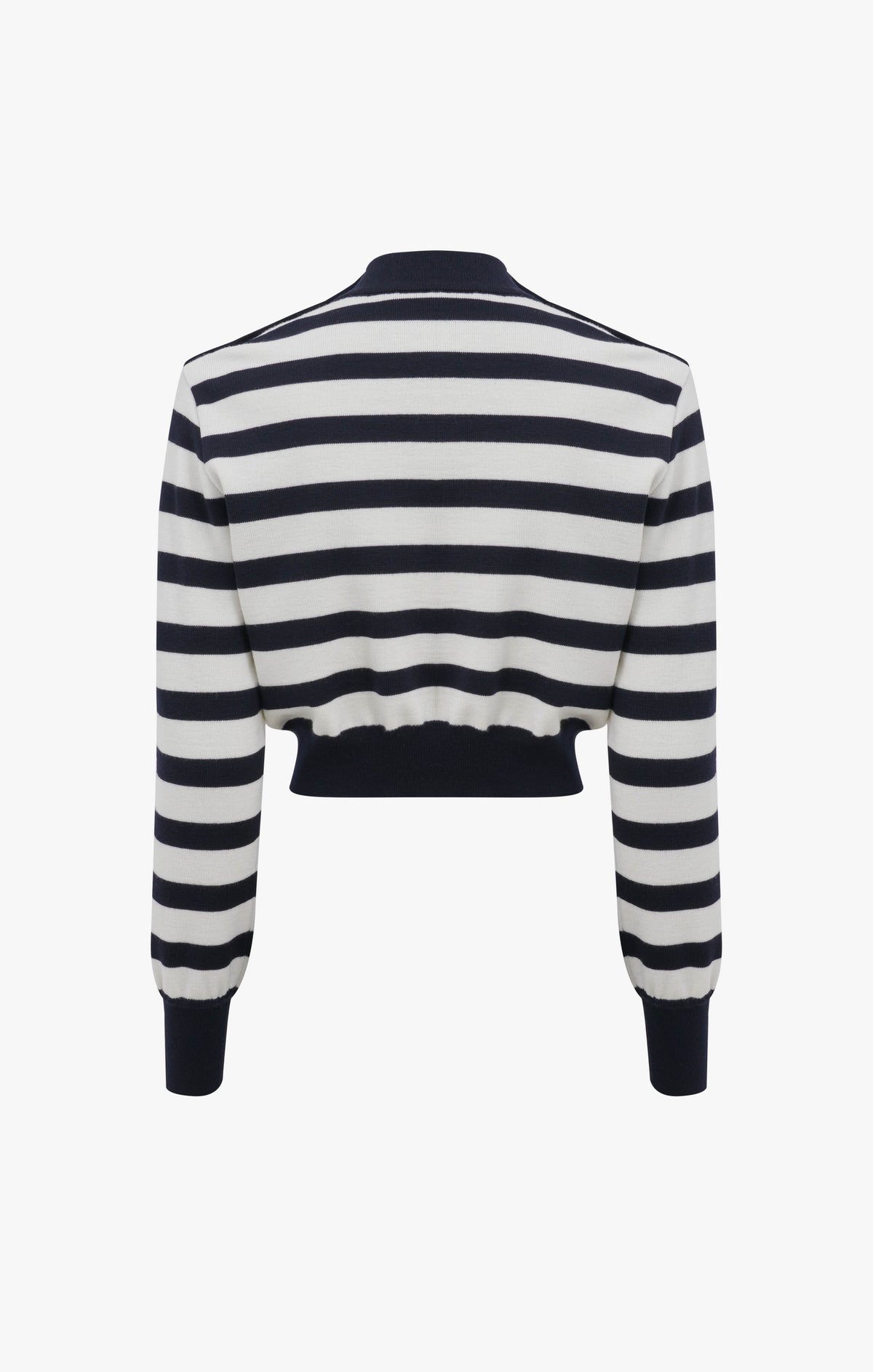 Pull rayé en laine - Marine & Ivoire