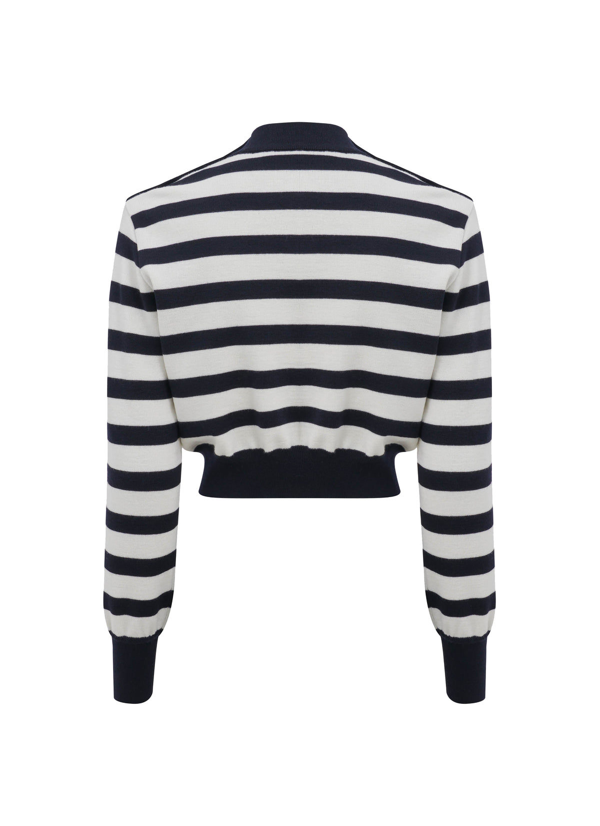 Pull rayé en laine - Marine & Ivoire