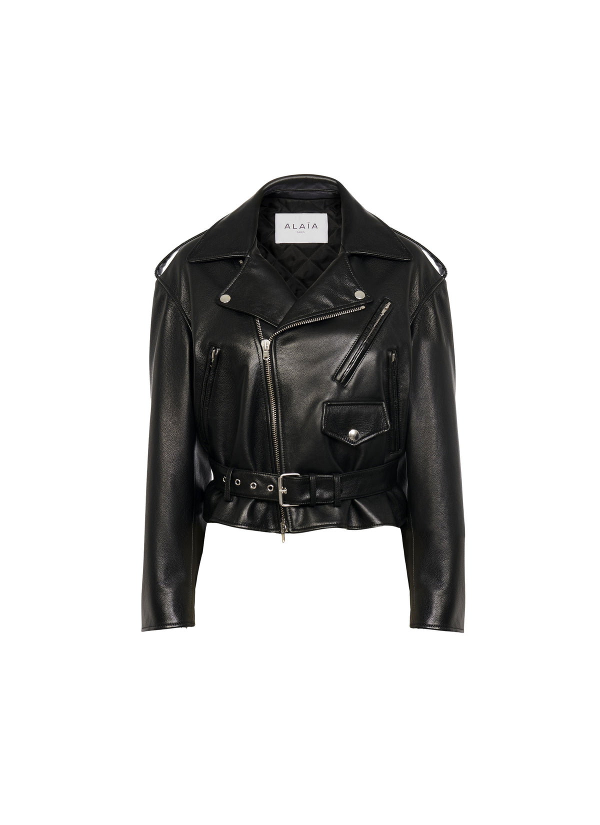 Leather biker jacket - Black Alaïa